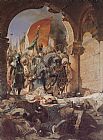 Constantinople Canvas Paintings - The Entry of Mahomet II into Constantinople